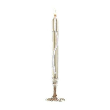 C Refillable Glass Oil Candlestick Holder 11.8 Inches Tall For Taper Candles Classic Design
