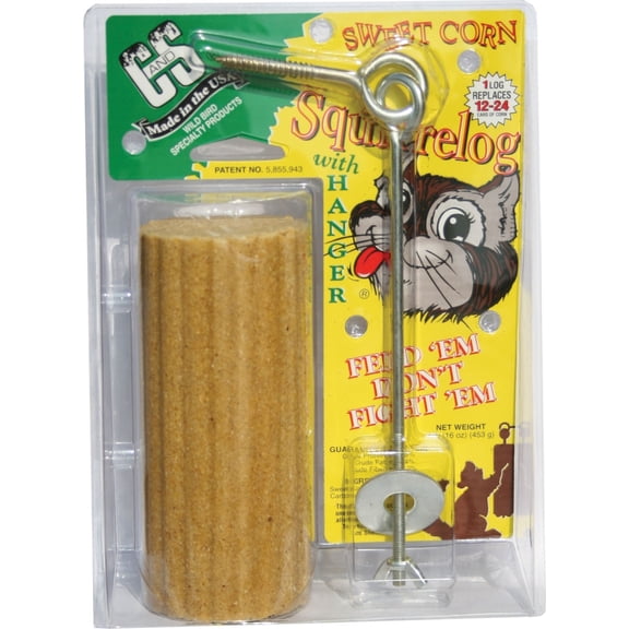 Sweet Corn Squirrelog With Hanger