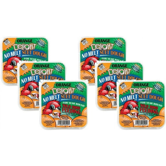 C & S Products Orange Delight Suet Dough Wild Bird Food - No Melt - 11.75 Ounce
