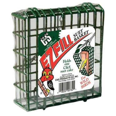C&S EZ Fill Suet Basket, for Wild Bird Suet Cakes, 2" x 5.25" x 5.25"