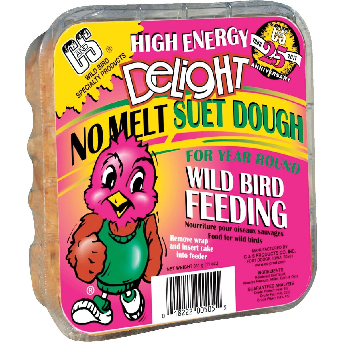 C&S High Energy Delight No Melt Suet Dough 11 Ounces,(Pack of 12)