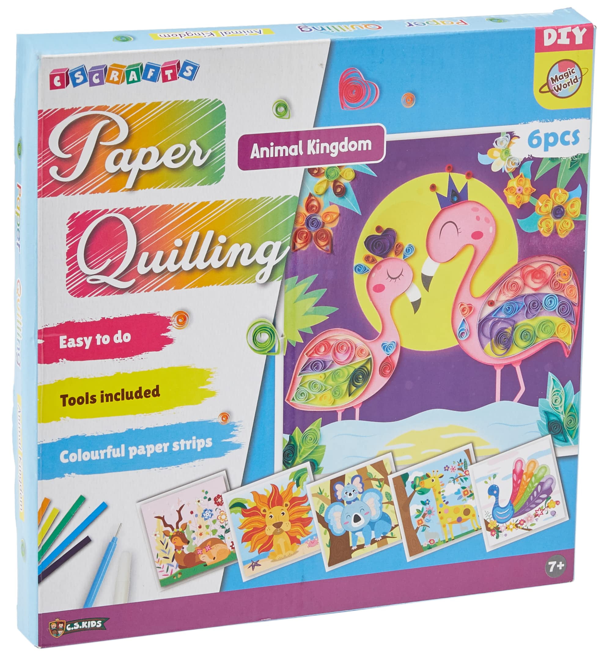 C.S. Kids DIY Paper MMF7 Quilling Arts & Crafts Gifts Animal Kingdom