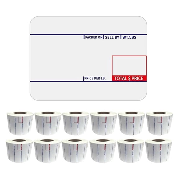 CS LST-8010 Printing Scale Label, 58 x 40 mm, UPC, 12 Rolls Per Case, CS Scale Labels 8010, Guaranteed Quality, Try It!.