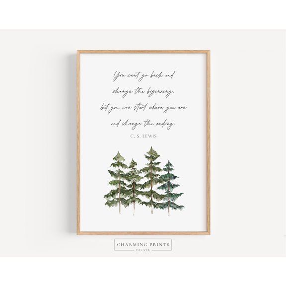 C S Lewis Tree Quote Unframed Paper Print