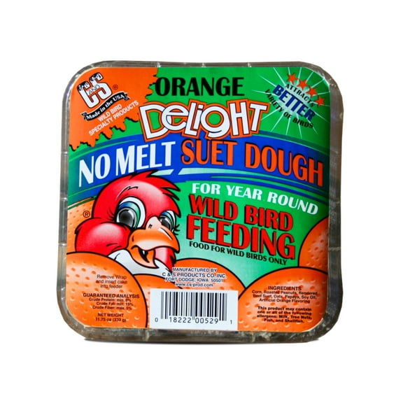C&S Orange Delight No Melt Suet Dough 11.75 ounces 12 Count