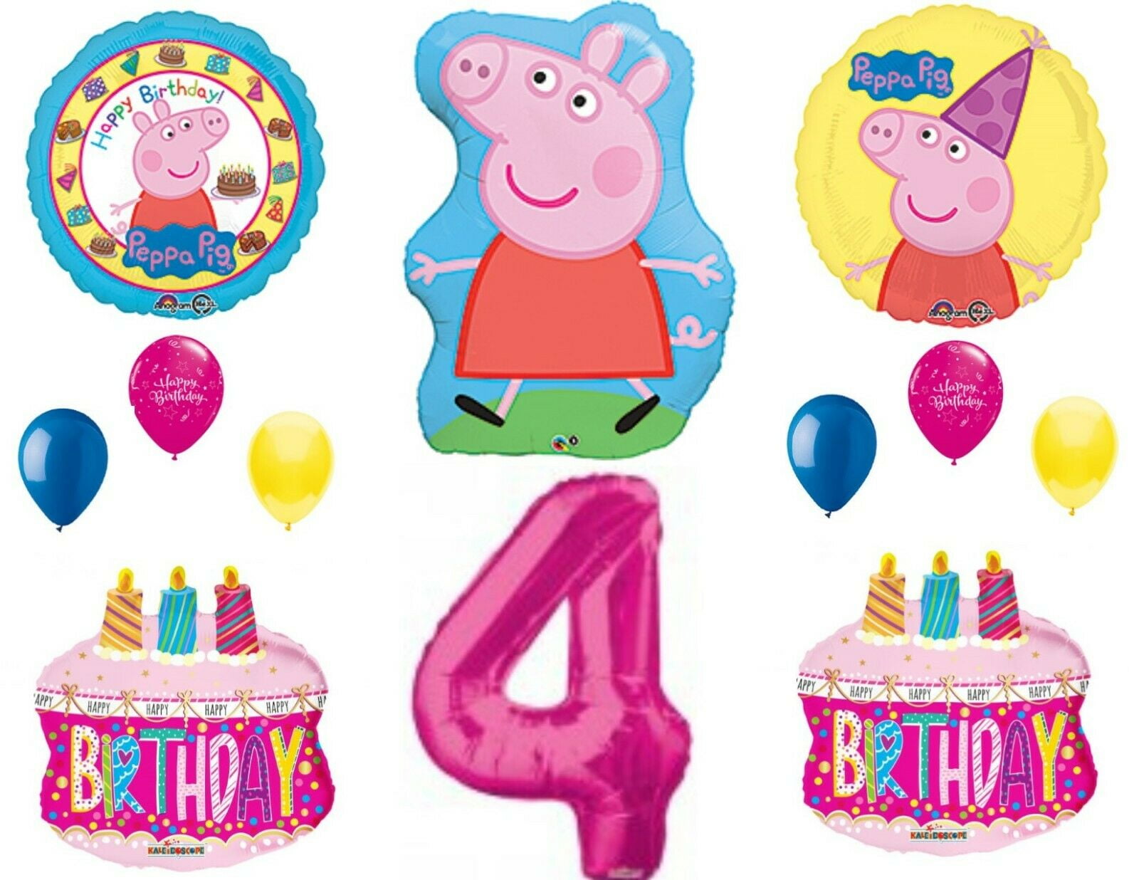 Peppa Pig Foil Balloons George Figure Cartoon Toys Globos Baby Kids Boys  Girls Baby Shower Dress Birthday Ornaments