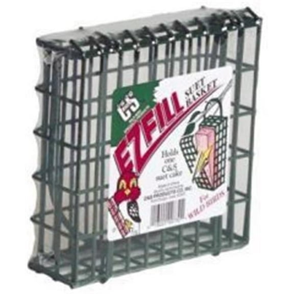 C & S Products Ez Fill Suet Basket Bird Seed Basket - Hanging Green - 5.5 Inch