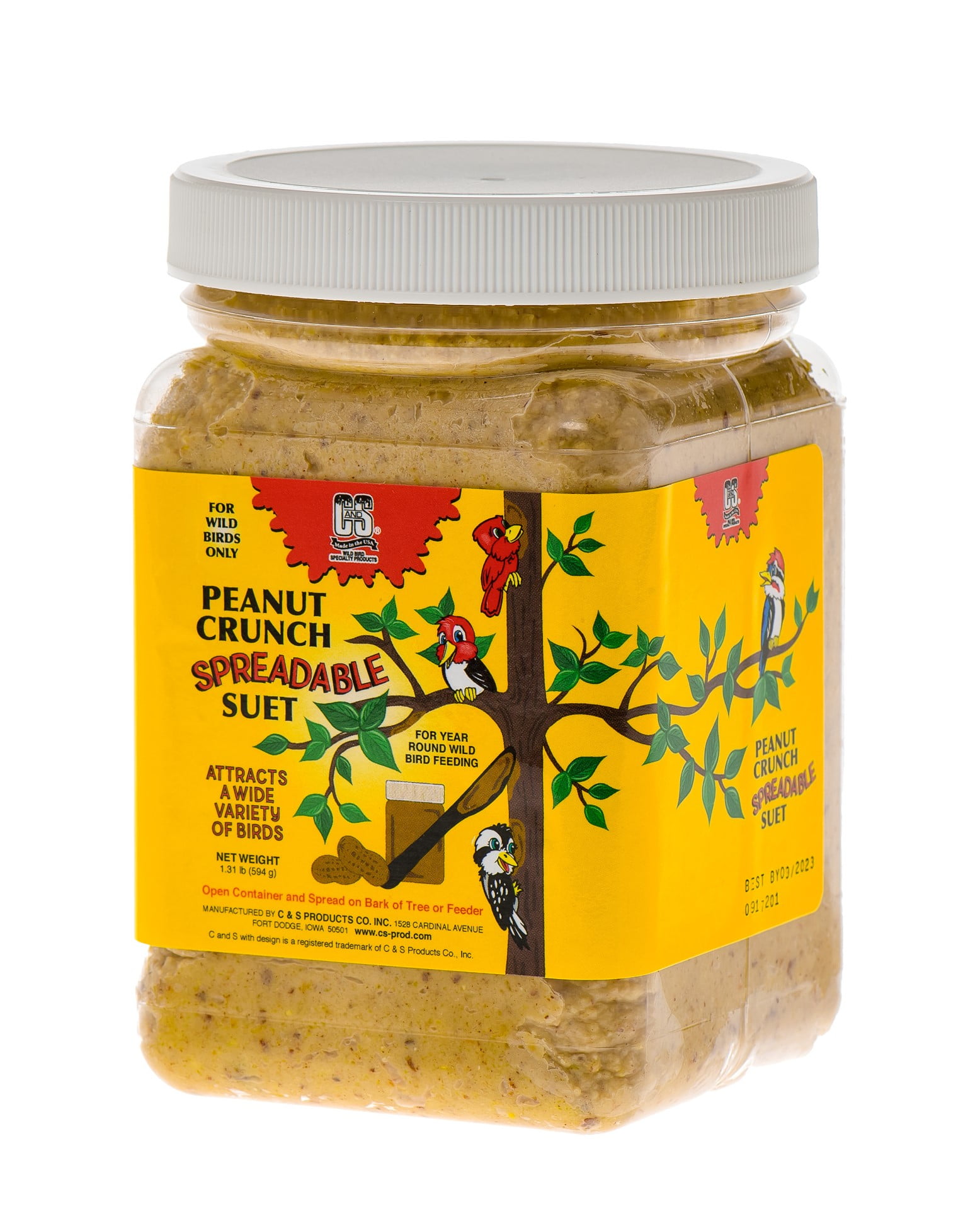 C & S Products Peanut Crunch Flavored Spreadable Suet, 1.31 lb., Wild