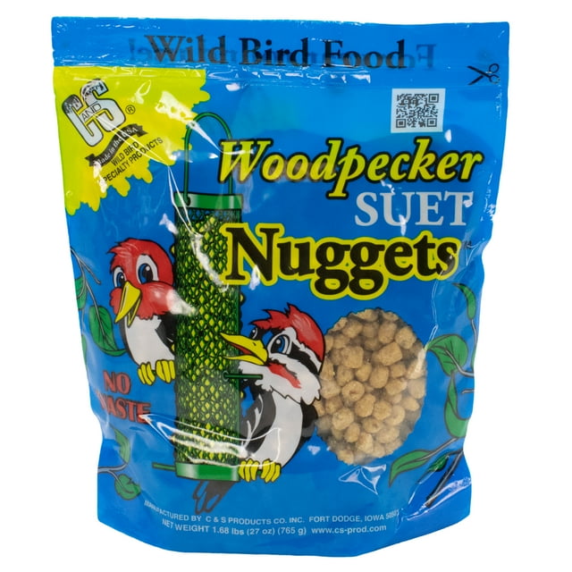 C&S Products Woodpecker No Melt Suet Nuggets, 27 oz, Wild Bird Food