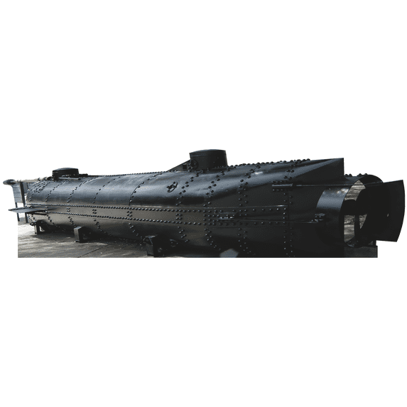 C.S.S. Hunley Confederate Submarine Ship 1863 Cardboard Cutout Standee Standup
