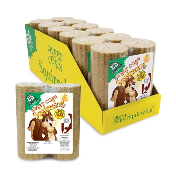 C&S Sweet Corn Squirrelog Refill, Pack of 6