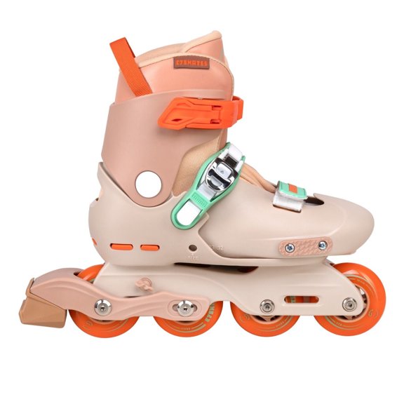 C SEVEN Nostalgic Jr. Inline Skates for Kids, Size S, High-Impact PP/TPR Shell, 82A PU Wheels