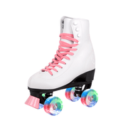 C SEVEN Quad Roller Skates with LED wheels Candy Pink, Womens 6 / Youth 5 / Mens 5