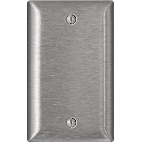 EZGeneration C-Series 1 Gang Metal Blank Wall Plate - Stainless Steel - Standard Size