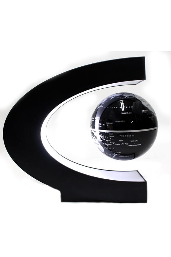 Magnetic Levitation Floating Globe C-Shape LED Desk Decor