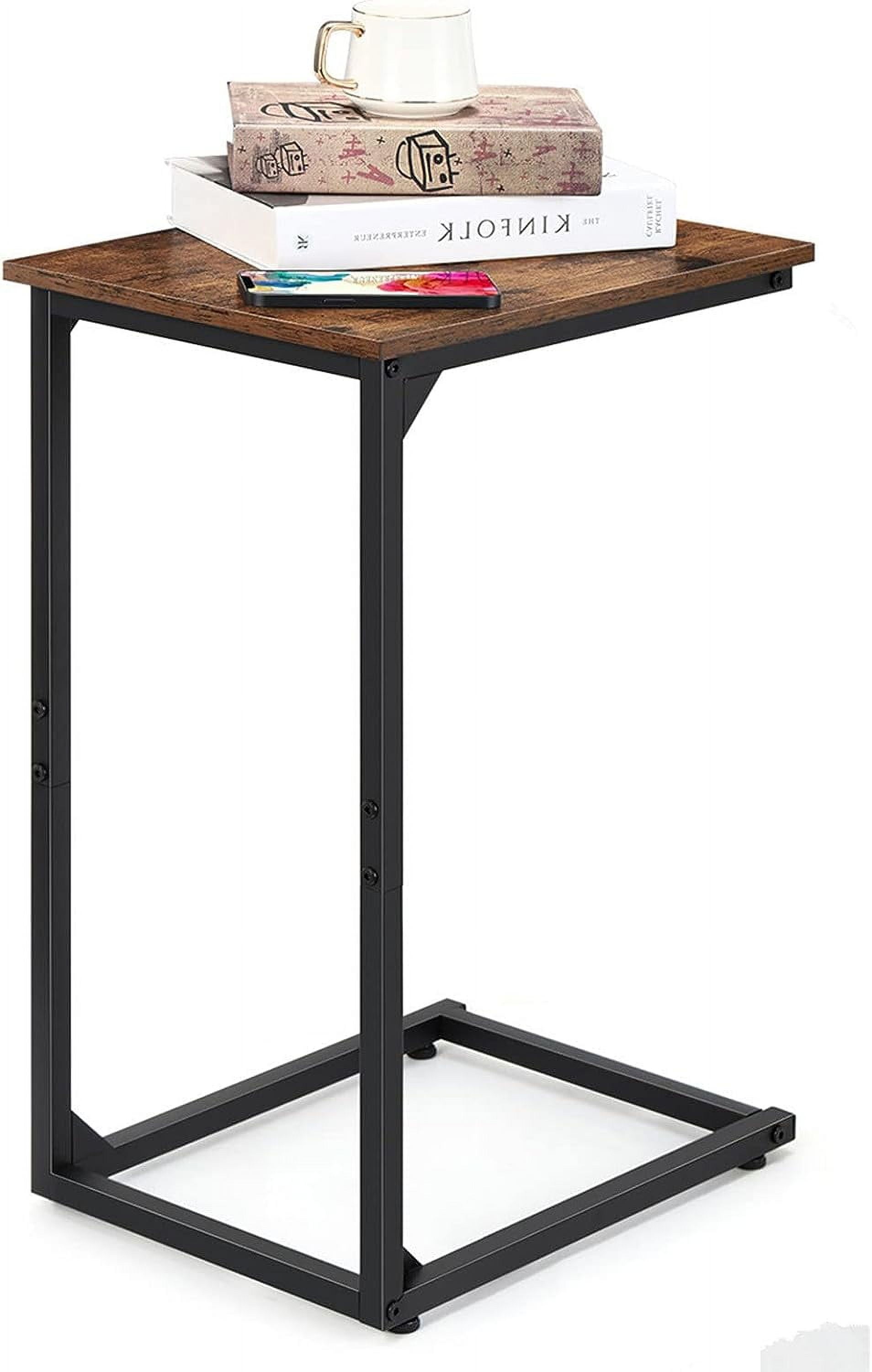 C Shape Side Table 1 Piece Set, C Shape Sofa and Bed End Table, Portable Laptop Table, Sofa Side