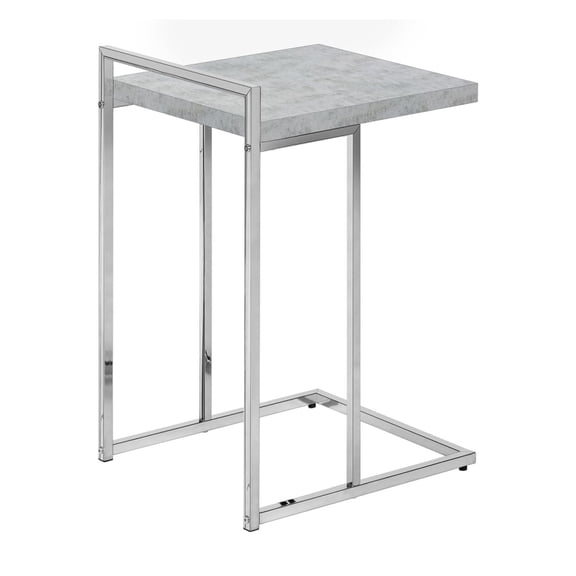 C-Shaped Accent Table, Modern Side Table for Living Room and Bedroom