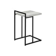 thumbnail image 1 of C-Shaped Accent Table for Living Room & Bedroom Small End Table with Reclaimed Wood Look Top, 1 of 12
