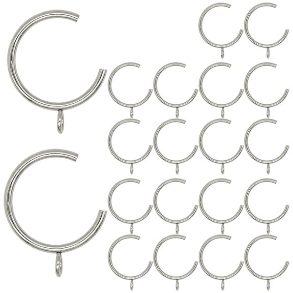 C-Shaped Bypass Curtain Ring 2in Heavy-Duty Iron Silent Slide for Curtain Rod