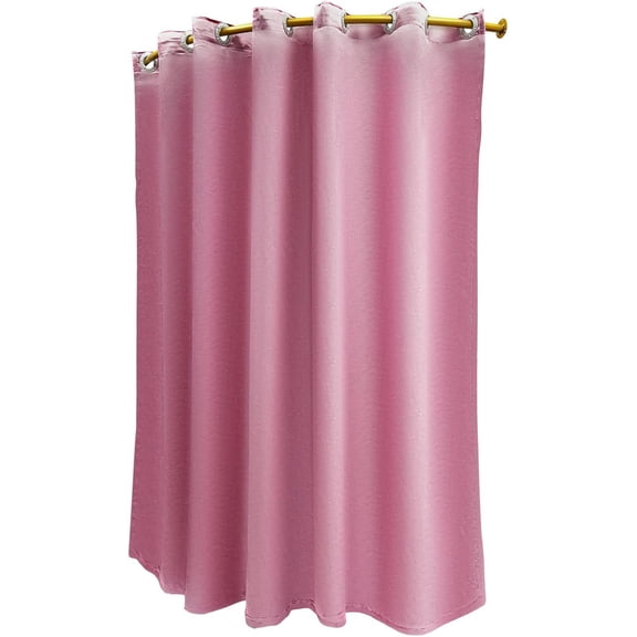 C-Shaped Clothing Store Fitting Room Wall-Mounted Changing Portable Dressing Room Rooms Modern Privacy Curtains for Privacy Protection and Room Divider (Pink, Size)
