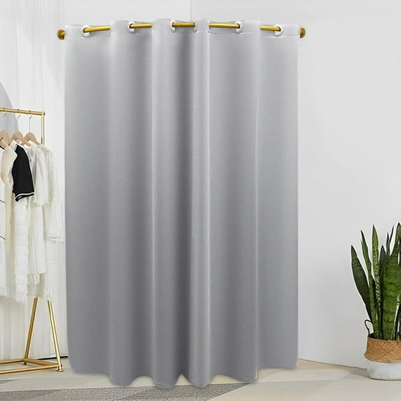 C-Shaped Clothing Store Fitting Room Wall-Mounted Changing Room Portable Dressing Room Rooms Modern Privacy Curtains for Privacy Protection and Room Divider (Grey), JJOUAY-00-1