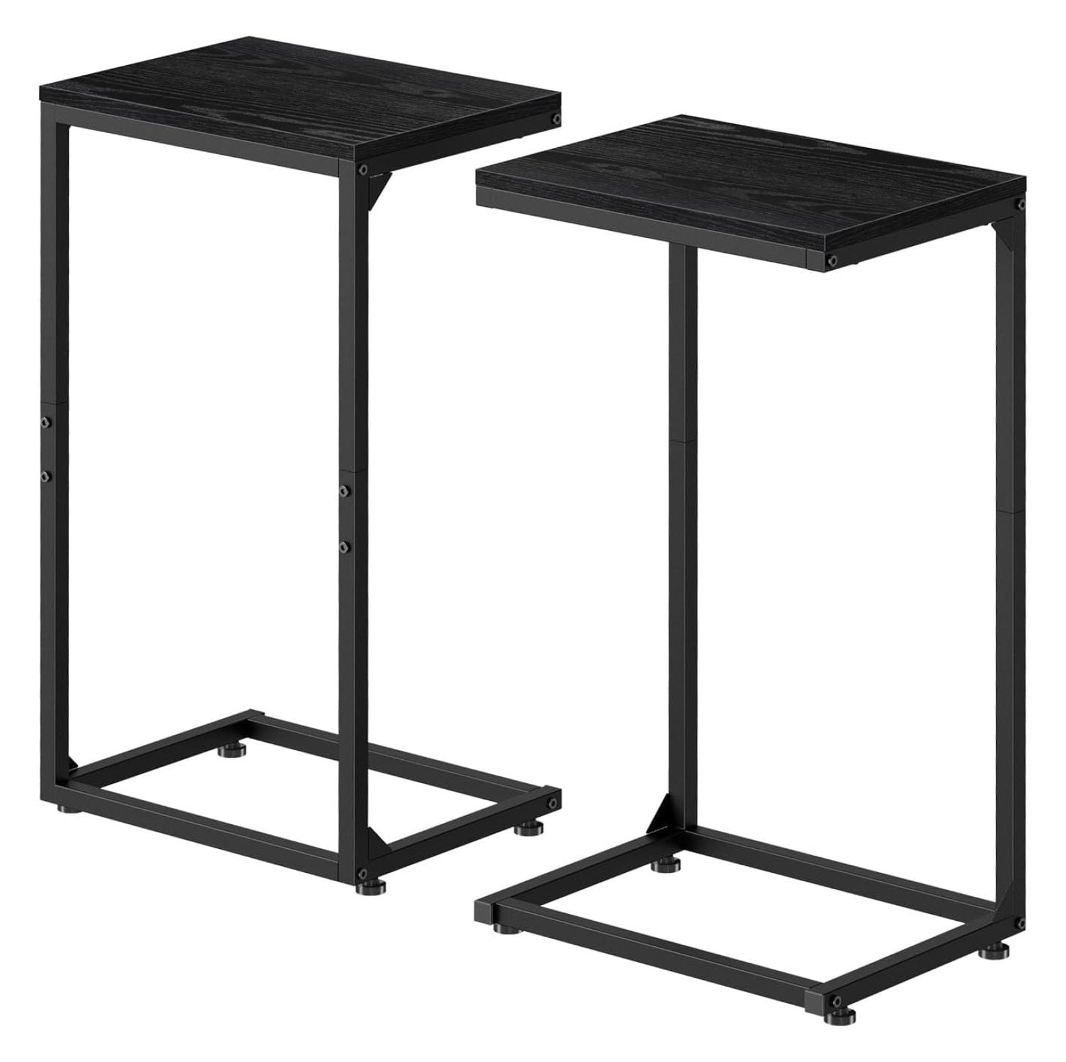C Shaped End Table Set of 2,C Table End Table, Slide Under Sofa Table, Small Side Table for