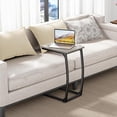 thumbnail image 1 of C-Shaped End Table Set of 2 - Slide Under Sofa Side Table with Curved Legs, Adjustable Feet for Living Room Bedroom, 1 of 9