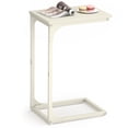 thumbnail image 1 of VASAGLE C-Shaped End Table, Small Side Table for Couch, Sofa Table with Metal Frame for Living Room, Bedroom, Bedside, Cream White, 1 of 6