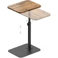thumbnail image 1 of End Table Sofa Tray for Couch Heavy Metal Base Swivel Adjustable Height Side Table for Living Room Bedroom Bathroom Study Snack Tray for Eating Small Spaces, 1 of 7