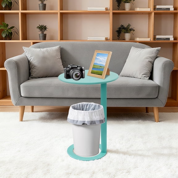 C-Shaped Round Side Table, C-Shaped Coffee Table, C-Shaped Side Table with O-Shaped Base