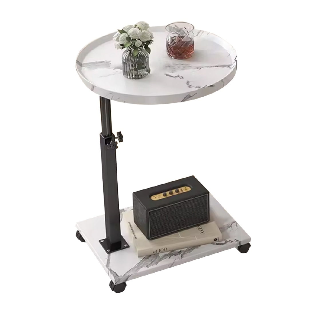 C-Shaped Side Table – 360° Rotating & Height-Adjustable Sofa Table ...