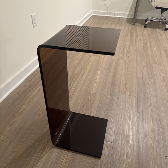 C-Shaped Side Table Acrylic Sofa Snack Table, C-Shaped Side Table, Living Room Coffee Table, Bedroom Bedside Table