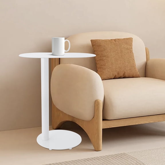 C-Shaped Side Table, Iron End Table, Couch Side Table For Use In The Living Room, Study Room, Bedroom, Office