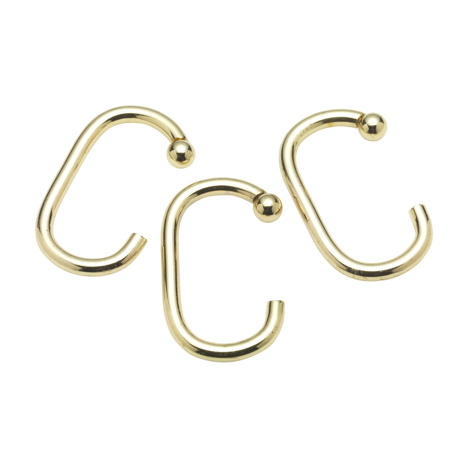 Brass Shower Curtain Hooks "C" Shower Curtain Hooks in Brass - Walmart.com