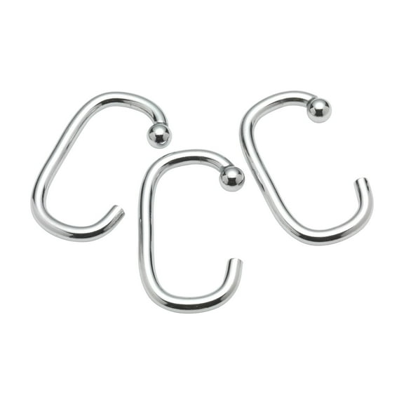 "C" Shower Curtain Hooks in Chrome