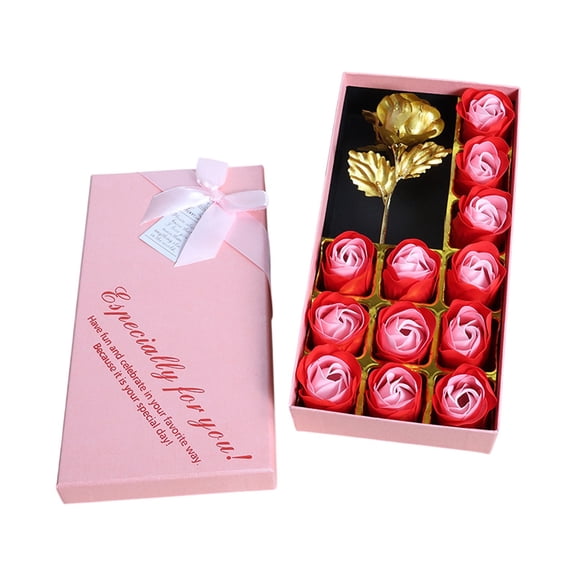 C Simulation Flower Soap Rose Heads With Scent For Bathroom Home Decorations Set Of 12 1.47X1.57Inch Each