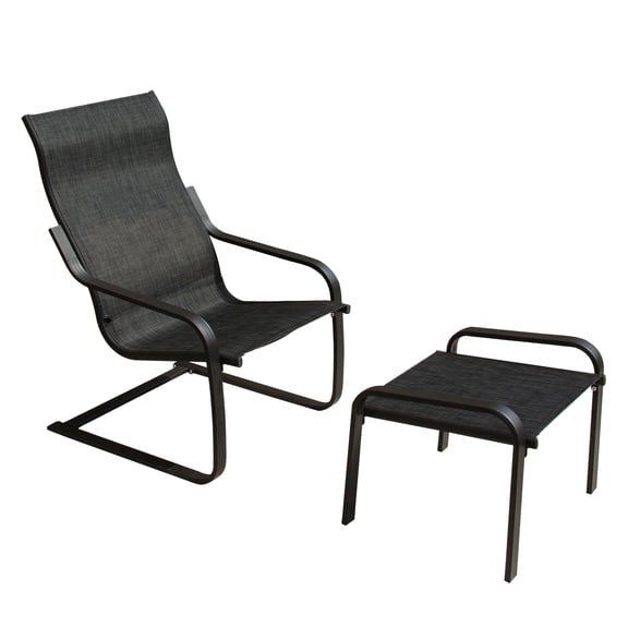 C Spring Motion Design / For Outdoor Patio Porch Yard / Upgraded Comfort with Ottoman