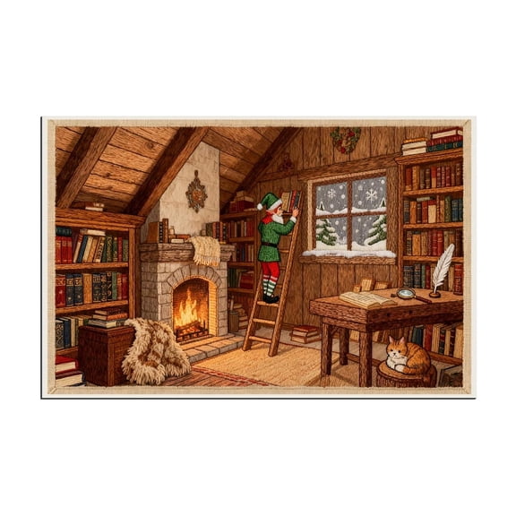 C Stereoscopic Christmas Carpet For Door Mat With Absorbent And Nonslip Design For Home