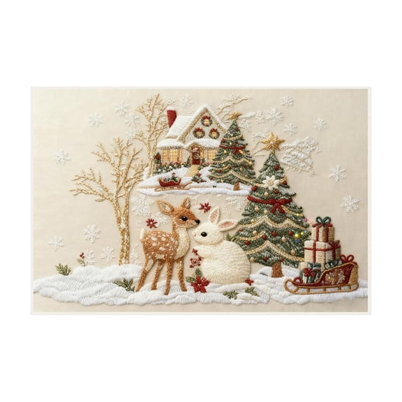 C Stereoscopic Christmas Carpet For Door Mat With Absorbent And Nonslip Design For Home