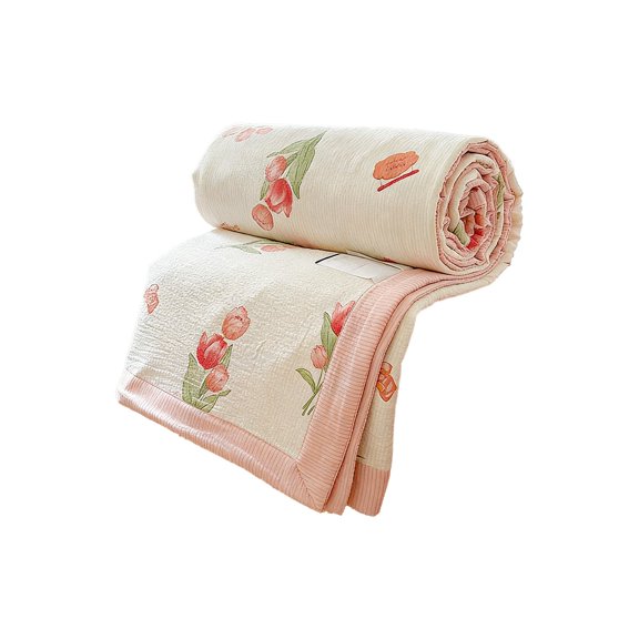 C Summer Quilt With Lightweight Polyester Material Double Layer Design And Machine Washable For Air Conditioner Room And Home Use 78.74X59.06In 2.2Lb