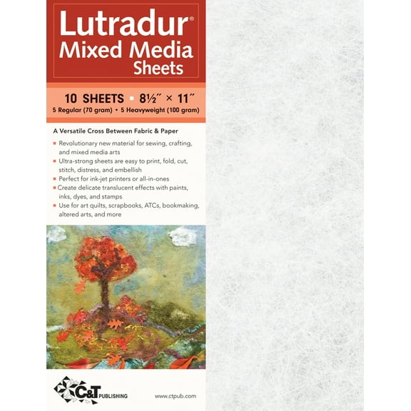 C&T Publishing Lutradur Mixed Media Sheets 8.5inX11in 10/Pkg