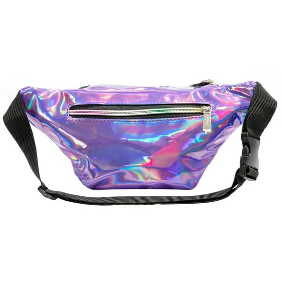 C.T.Soarsky Women's Belt Bags Fanny Pack Sparkly Outfits for Women Girls Festival Rave Waist Bag-Purple