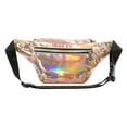 thumbnail image 1 of C.T.Soarsky Women's Belt Bags Fanny Pack Sparkly Outfits for Women Girls Festival Rave Waist Bag-Rose Gold, 1 of 7
