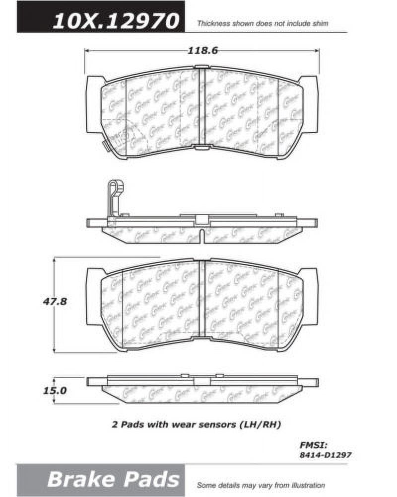 C-TEK SEMI-METALLIC BRAKE PADS WITH SHIMS