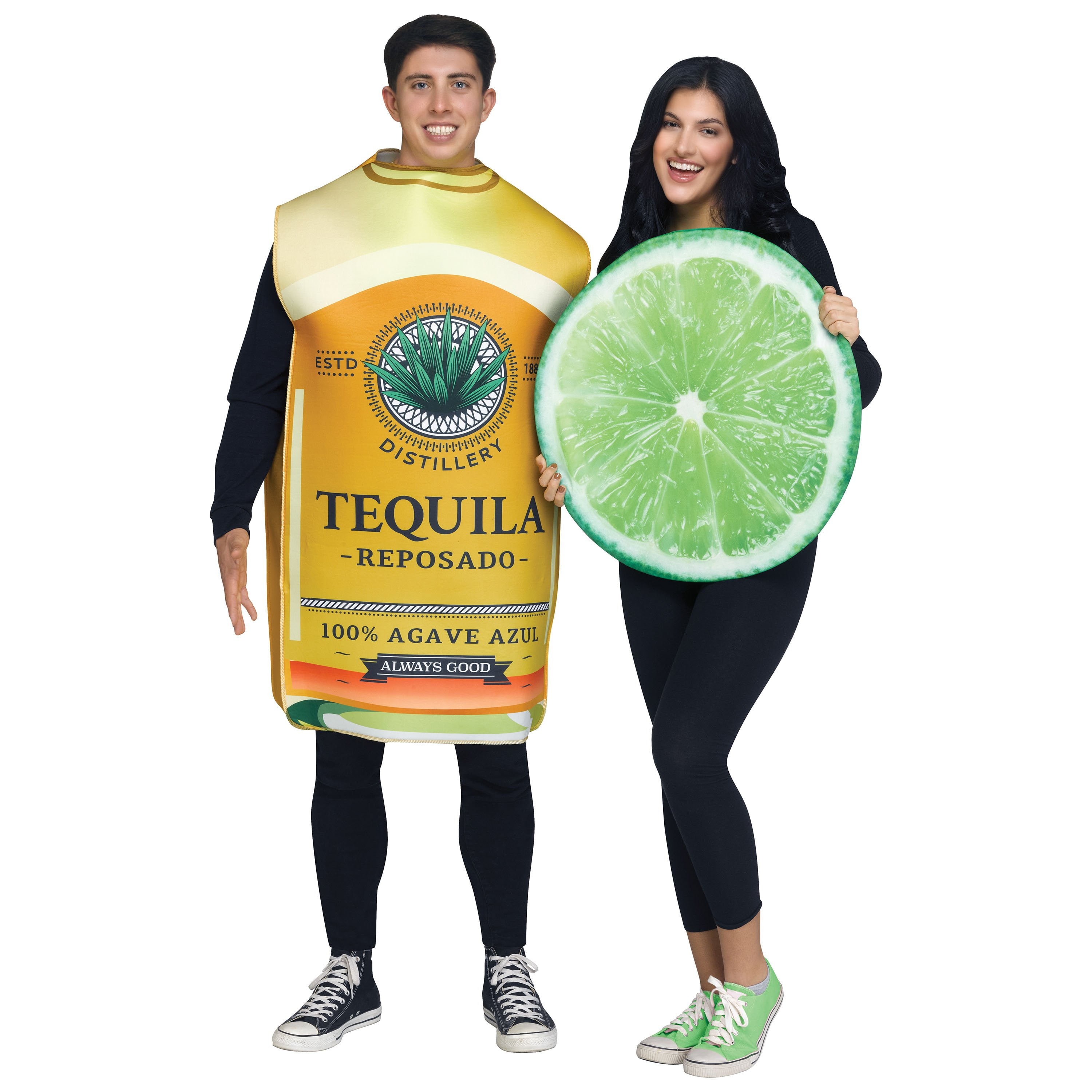 Tequila and Lime, 2pc, Couple Halloween Costume for Adults, Adult Size S-XL (28-42), by Way to Celebrate