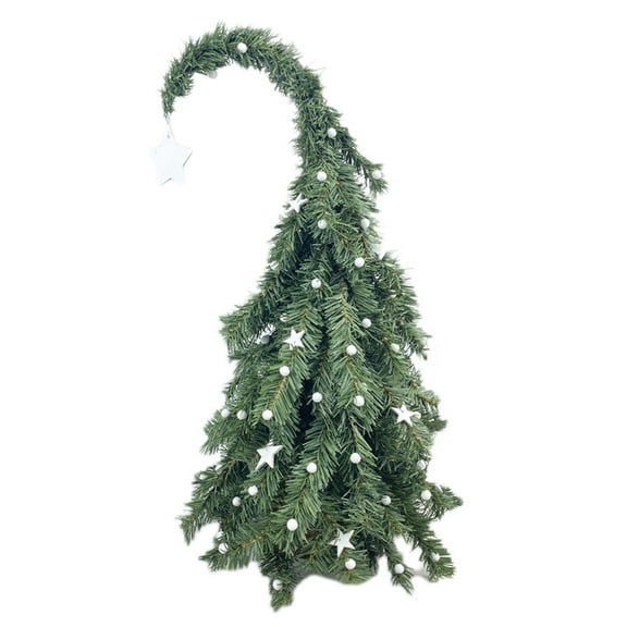 C Tabletop Christmas Tree Arrangement Mini Santa Claus Placement Holiday Decoration Pvc