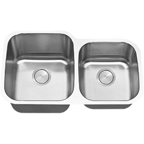 C-Tech-I LI-300 34 in. Stainless Steel 60-40 Double Bowl Sink