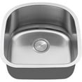thumbnail image 1 of C-Tech-I LI-400 20.5 in. Stainless Steel D-Shaped Single Bowl Sink, 1 of 1