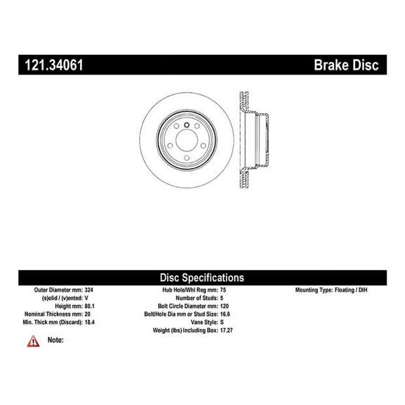 C-Tek Disc Brake Rotor 121.34061