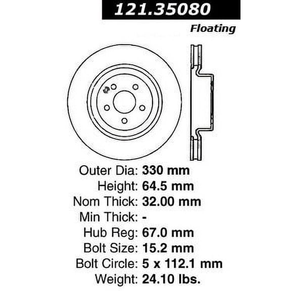 C-Tek Disc Brake Rotor 121.35080